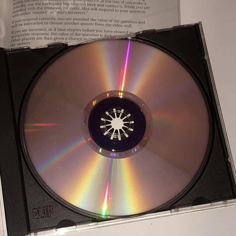 Jeopardy CDROM 90s JEOPARDY CD rom ALEX TREBEC COMPUTER GAME Vintage Classic